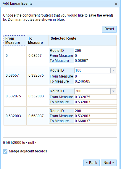Merging adjacent records Merging adjacent records